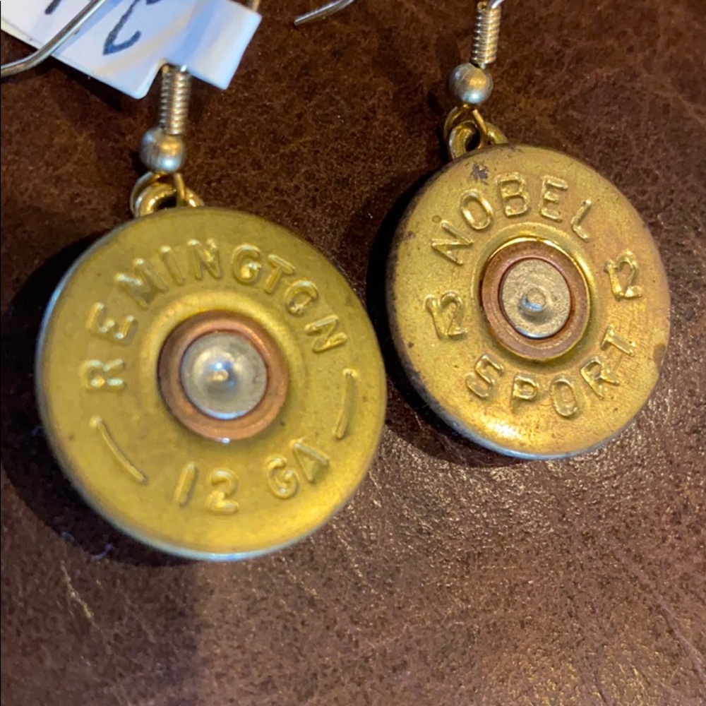 NWT Remington 12 gauge brass earrings